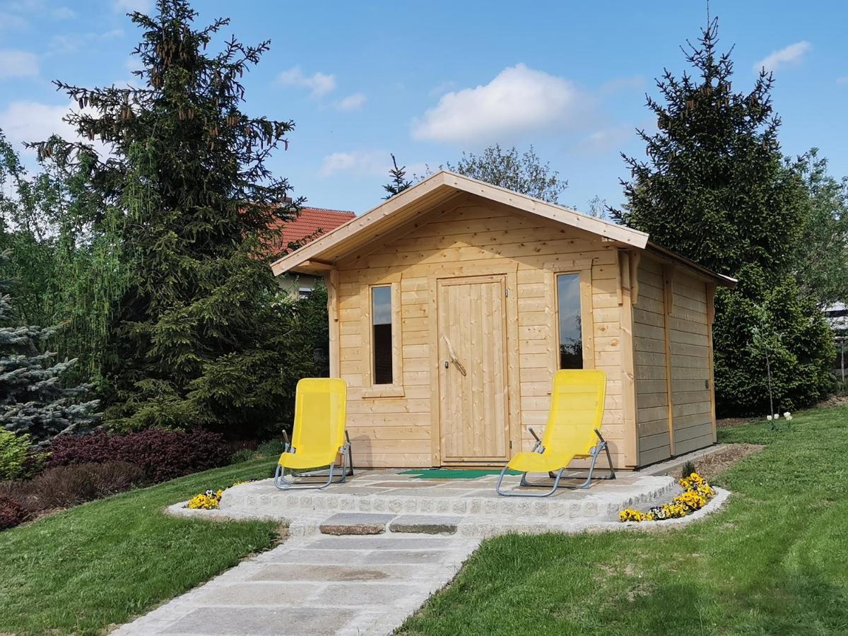 Pension Raupennest mit Blockhaussauna Bautzen Extérieur photo