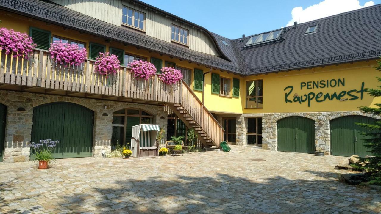 Pension Raupennest mit Blockhaussauna Bautzen Extérieur photo